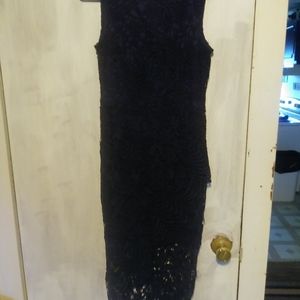 Navy Elligant Dress zip back